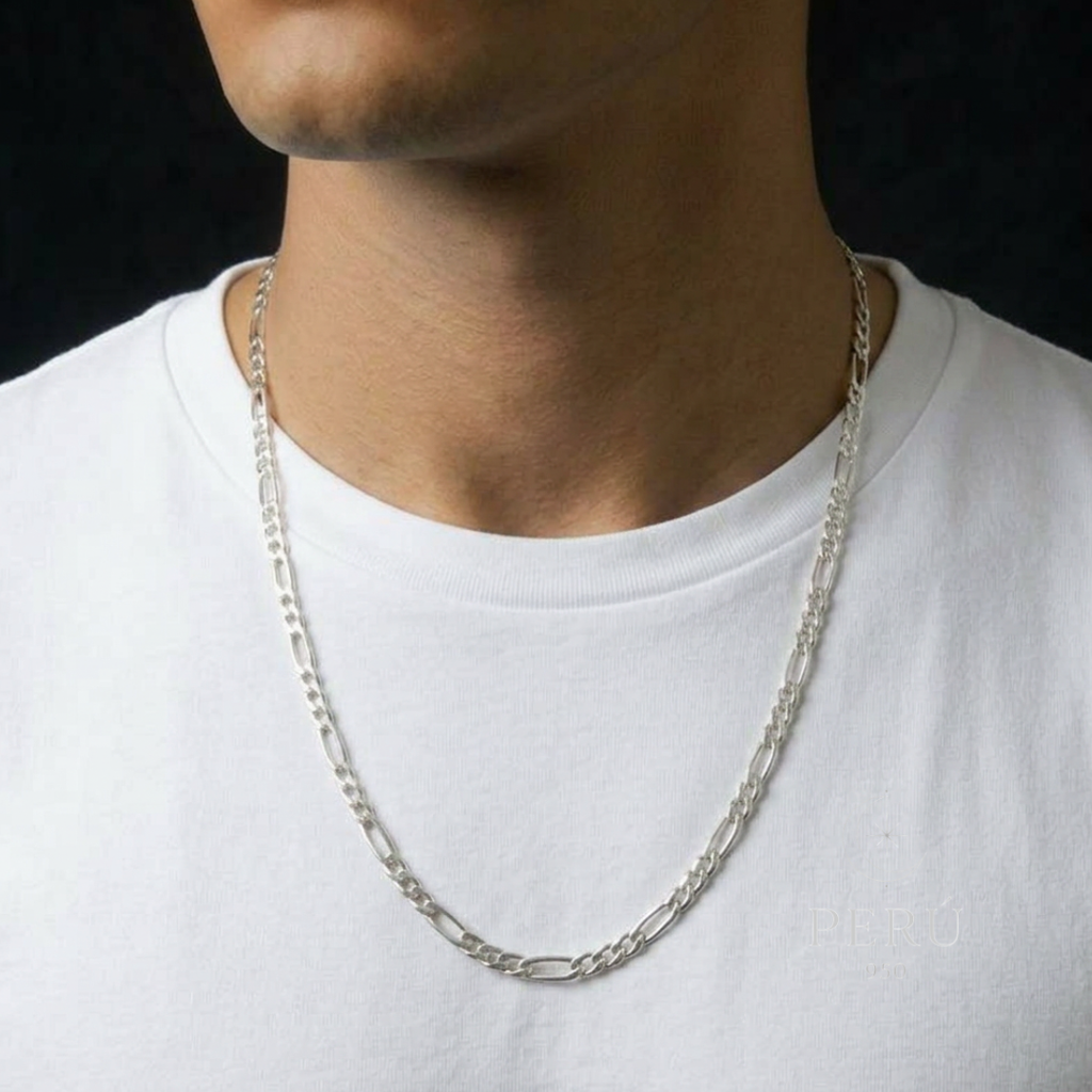 Cadena Cartier Figaro · Plata 950 | 60 cm